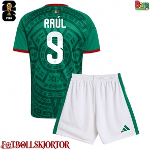 Mexiko Raul Jimenez #9 Hemmakläder Barn VM 2026 Kortärmad (+ Korta byxor)